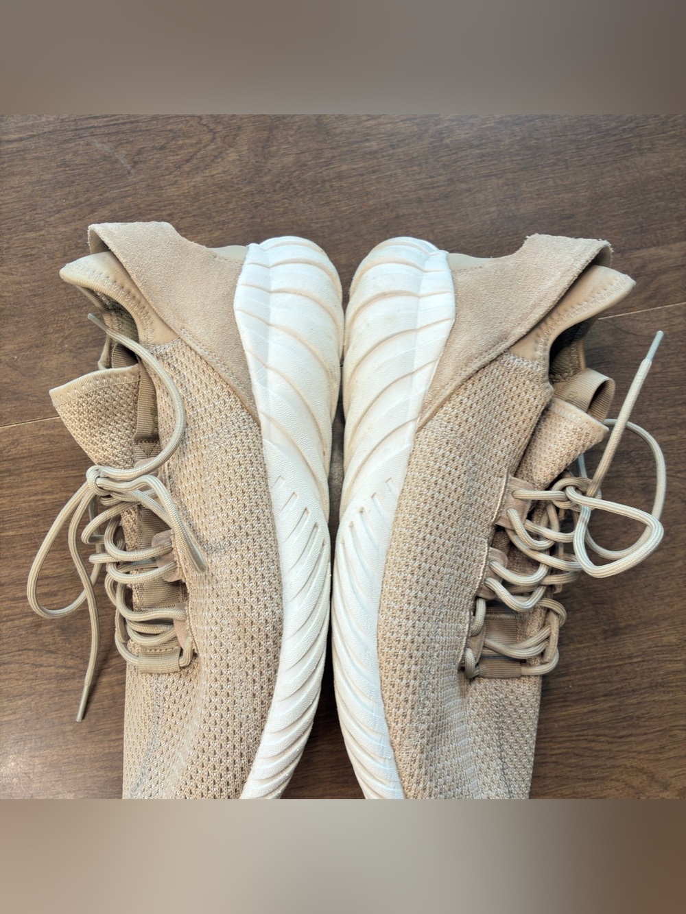 Adidas Original Tubular Doom Sock Primeknit Men’s Sneakers Khaki/White Size 11 - Picture 14 of 15